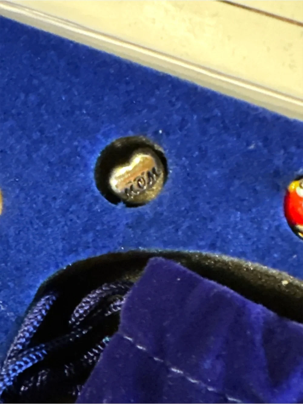 StoryVines set of 9 925 charms & a 16” long necklace in Blue Velvet original box